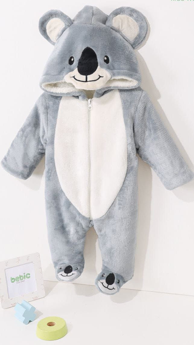Baby Koala Fur-Lined Snowsuit – Cozy and Cute for Winter
