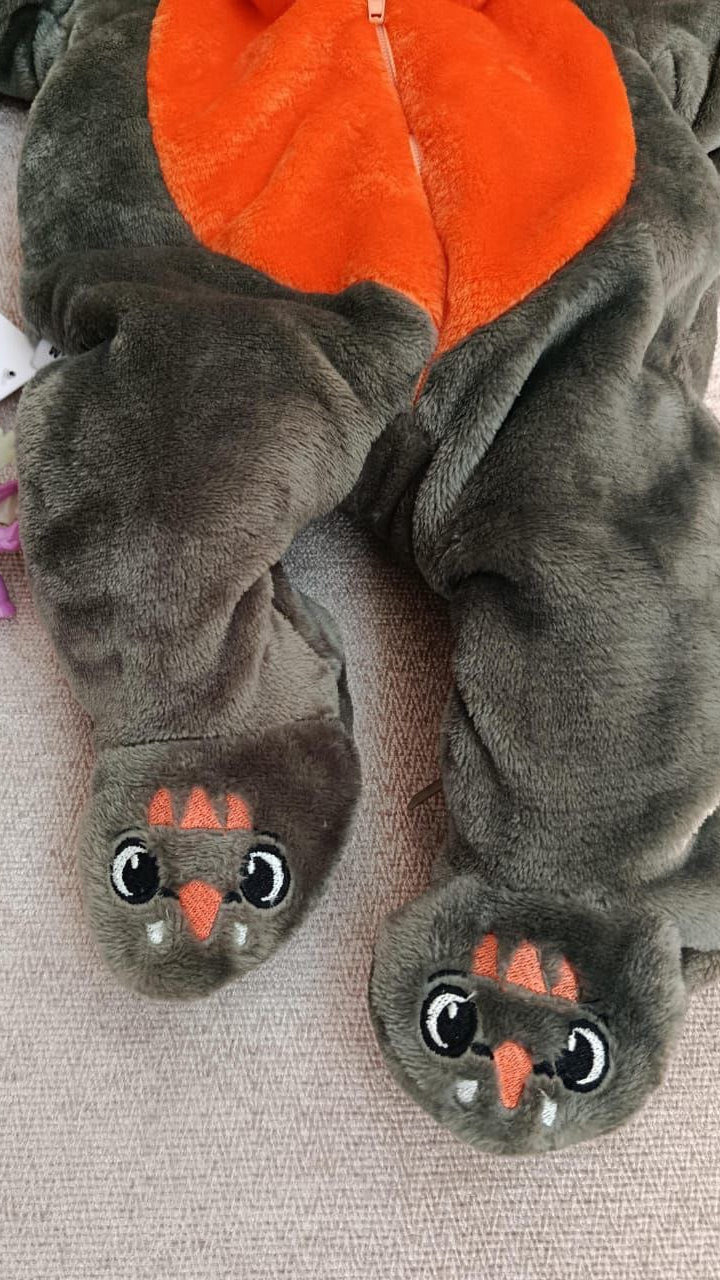 Dinosaur Onesie for Babies – Fleece-Lined Romper by Bebic Kids Wear