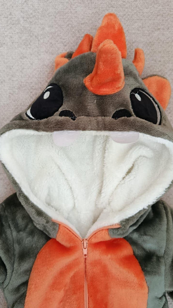 Dinosaur Onesie for Babies – Fleece-Lined Romper by Bebic Kids Wear