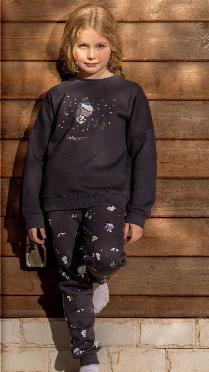 G.11 Winter Dreams Pajama – Girls’ Polar Bear Print Set